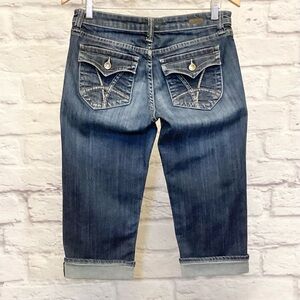 Kut From The Kloth 4 Capri Jeans Women’s Cuffed Flap Pockets Stretch KC162MA1